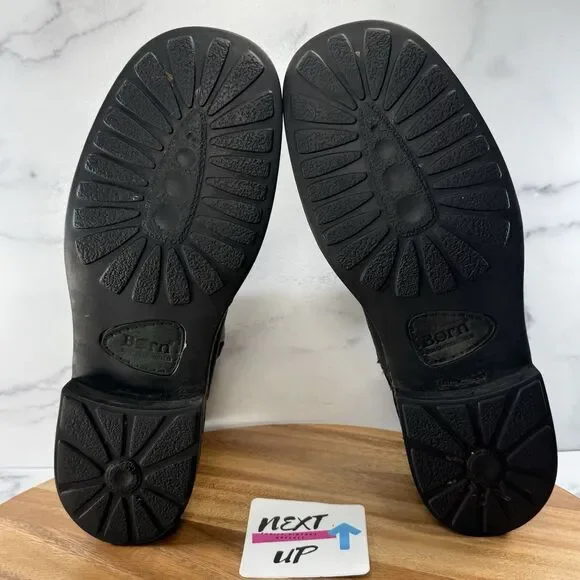 Men’s sz 11.5-Born Hemlock Boots Black Leather Chelsea Pull On Dress Casual Work - Picture 7 of 10